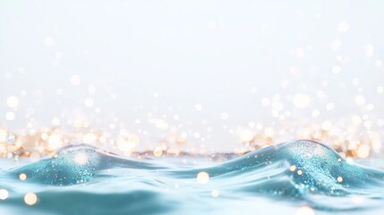 Poster - rippling water with glimmering light reflections on a serene surface during a calm day
