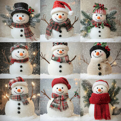 set of snowman