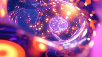 Poster - Abstract image symbolizing regenerative biotech, with glowing cells regenerating under a vibrant, dynamic light pattern