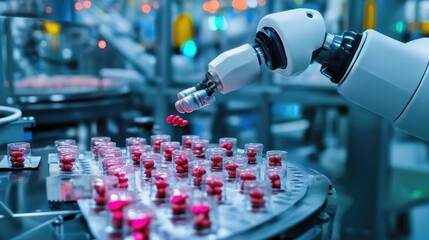 Poster - Automated robotic equipment handling medical tablets in a large-scale pharmaceutical plant