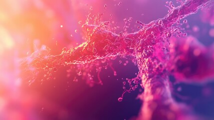 Poster - Close-up of cells dividing in an abstract design, representing regenerative medical biotechnology