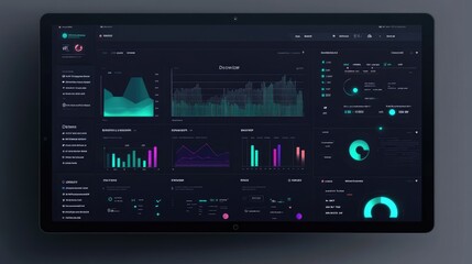Aufkleber - Conceptual AI dashboard for project managers, focusing on funding and data-driven decision-making