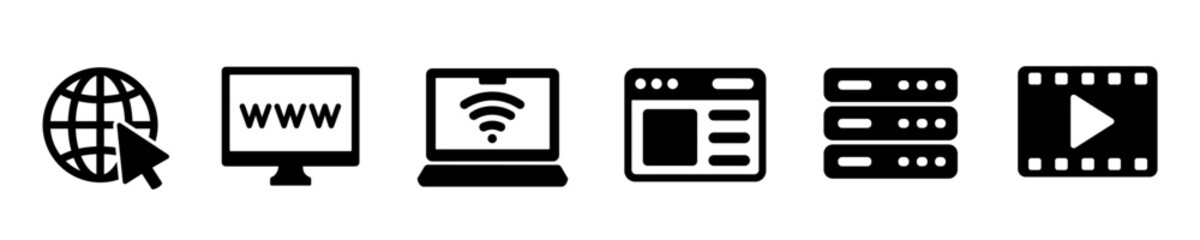 Internet icon set. Internet icons