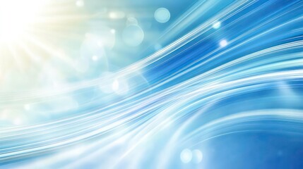 Poster - Abstract flowing lines with light effects, creating a serene and calming atmosphere.