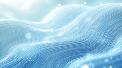 Poster - Soft, flowing waves with a shimmering, ethereal quality, creating a tranquil atmosphere.