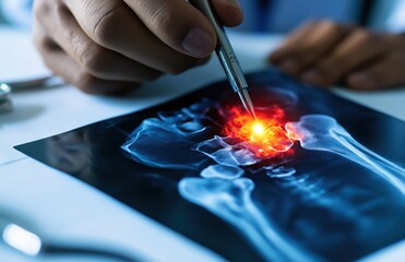 Poster - cutting edge medical imaging technology using advanced x ray scans and digital displays for precise 