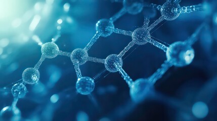 Aufkleber - A close-up of a DNA strand, illustrating molecular structures in a scientific context.