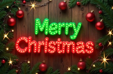 Green And Red Merry Christmas Sign At 31-10-2024