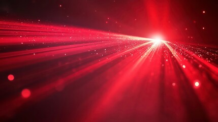 Poster - Abstract representation of light rays and particles in a cosmic setting.