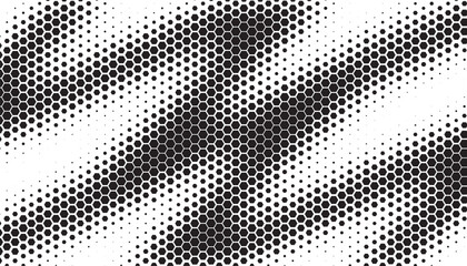 Poster - black and white abstract hexagon pattern for background and jersey design. fully editable vector ele