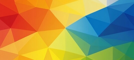 Poster - Abstract geometric background. Colorful triangles pattern. Modern mosaic wallpaper for design.