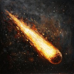 Wall Mural - Comet tail in deep space generative ai