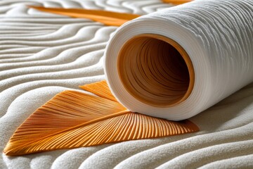 Poster - Minimalist design of a feather quill with fine lines, capturing the elegance of traditional craftsmanship in a simple style, symbolizing artistry and refinement