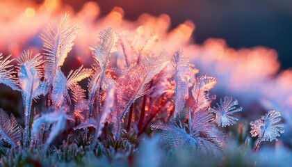 Canvas Print - Delicate frost on branches