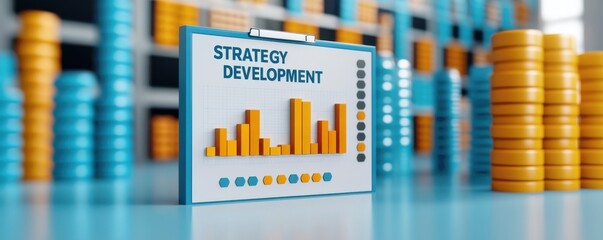 Poster - A financial chart titled 