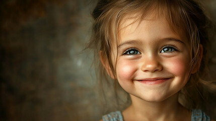 Smiling child with a joyful expression