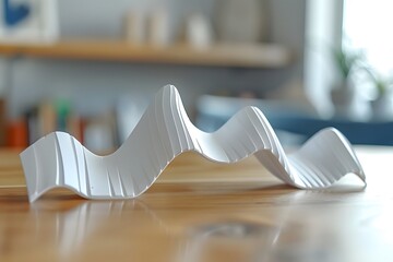 Poster - Creative Paper Sculpture on a Wooden Table