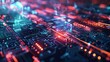 © Juan - Close-up of a digital circuit board with neon lights