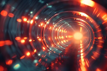 Poster - A Glowing Tunnel of Light and Color