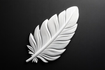 Poster - Minimalist design of a feather quill with fine lines, capturing the elegance of traditional craftsmanship in a simple style, symbolizing artistry and refinement