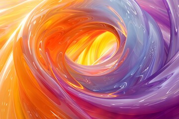 Poster - Vibrant Swirls of Color in a Hypnotic Abstract Design