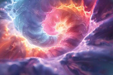 Poster - Cosmic Swirl: A Vibrant Journey Through the Universe's Colors and Patterns