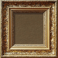 Poster - Gold picture frame clipping path
