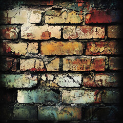 Poster - Grunge brick wall background