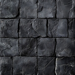 Poster - Black stone concrete texture square background anthracite
