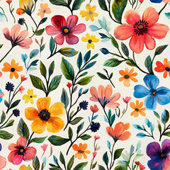 Watercolor floral pattern