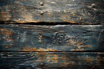 Poster - Textured Dark Wood Planks with Rustic Charm