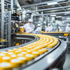 Leinwandbilder - Production line in a food industry