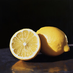 Aufkleber - Fresh lemon whole fruit