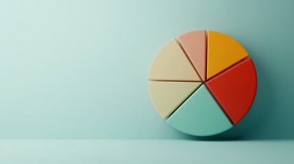 Poster - Colorful pie chart representation of data for business analysis and visualization