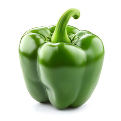Aufkleber - Sweet green pepper paprika isolated on white background clipping path full depth of field