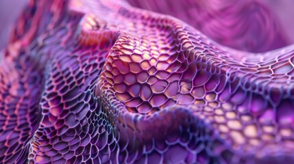 Poster - 3D rendering of intricate skin layer microstructure Close-up photo with clean background