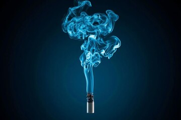Poster - Minimalist depiction of rising smoke against a blank background, capturing the gentle, flowing nature of smoke in a clean design, symbolizing grace and ease