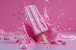 © Thanyarat - Retro-inspired scene of a melting popsicle, with soft, pastel colors capturing the old-fashioned charm of summer treats, symbolizing joy and simplicity