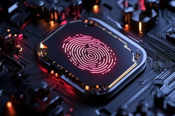 Aufkleber - Simple outline of a fingerprint, symbolizing investigation and the identity of a suspect in a clean design, symbolizing mystery and focus