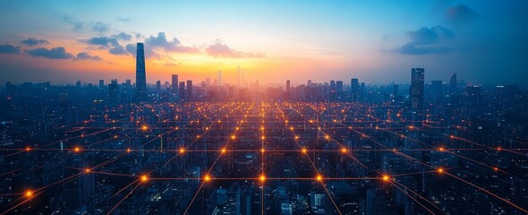 Poster - With an interconnected network and Internet of Things, a smart city is possible.