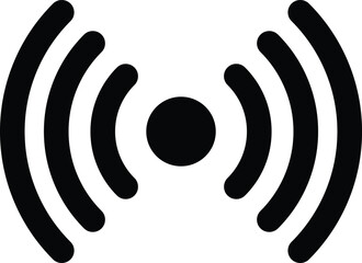 Poster - Hotspot Icon - Wi-Fi Connection Symbol, Wireless Internet Access Point Icon, Vector Design on Transparent Background