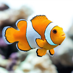 Canvas Print - Clownfish Isolated