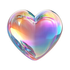 Poster - 3d hologram heart shape. isolated png