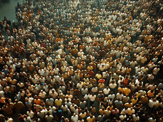 Poster - Crowd On White Background