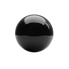 Aufkleber - 3d render of black sphere isolated transparent background
