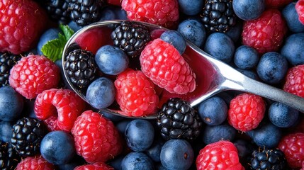 A spoonful of fresh berries mixed with yogurt or oatmeal highlights their health benefits and nutritional advantages