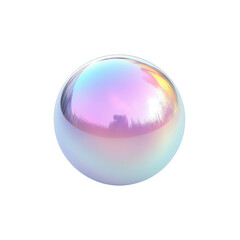 Poster - Holographic sphere isolated transparent background
