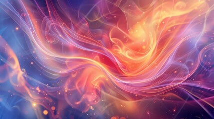 Poster - Swirling and radiant light patterns in a multitude of colors create a dynamic visual experience, evoking a sense of rhythm and fluidity. Close-up photo with clean background