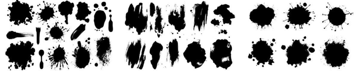 Poster - watercolor splash brushes with black handles.