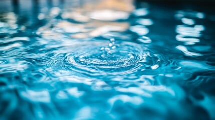 Leinwandbilder - Pool water in varying shades of blue with intricate ripples and reflections, offering a refreshing and inviting look.